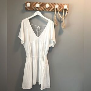 NWT AIMAGE white boho dress or swim cover Size M